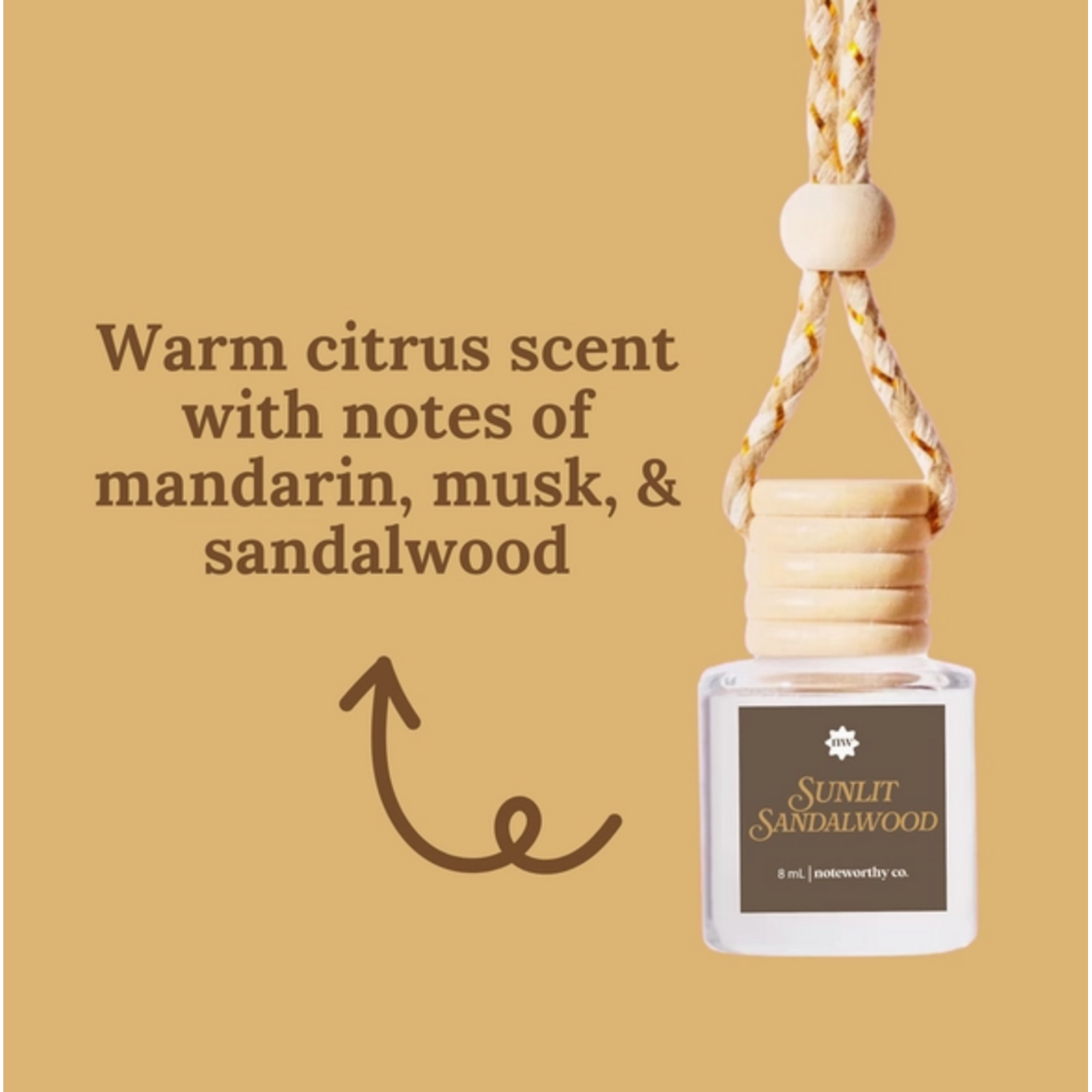Noteworthy Co. Noteworthy Co. Car Diffuser Sunlit Sandalwood