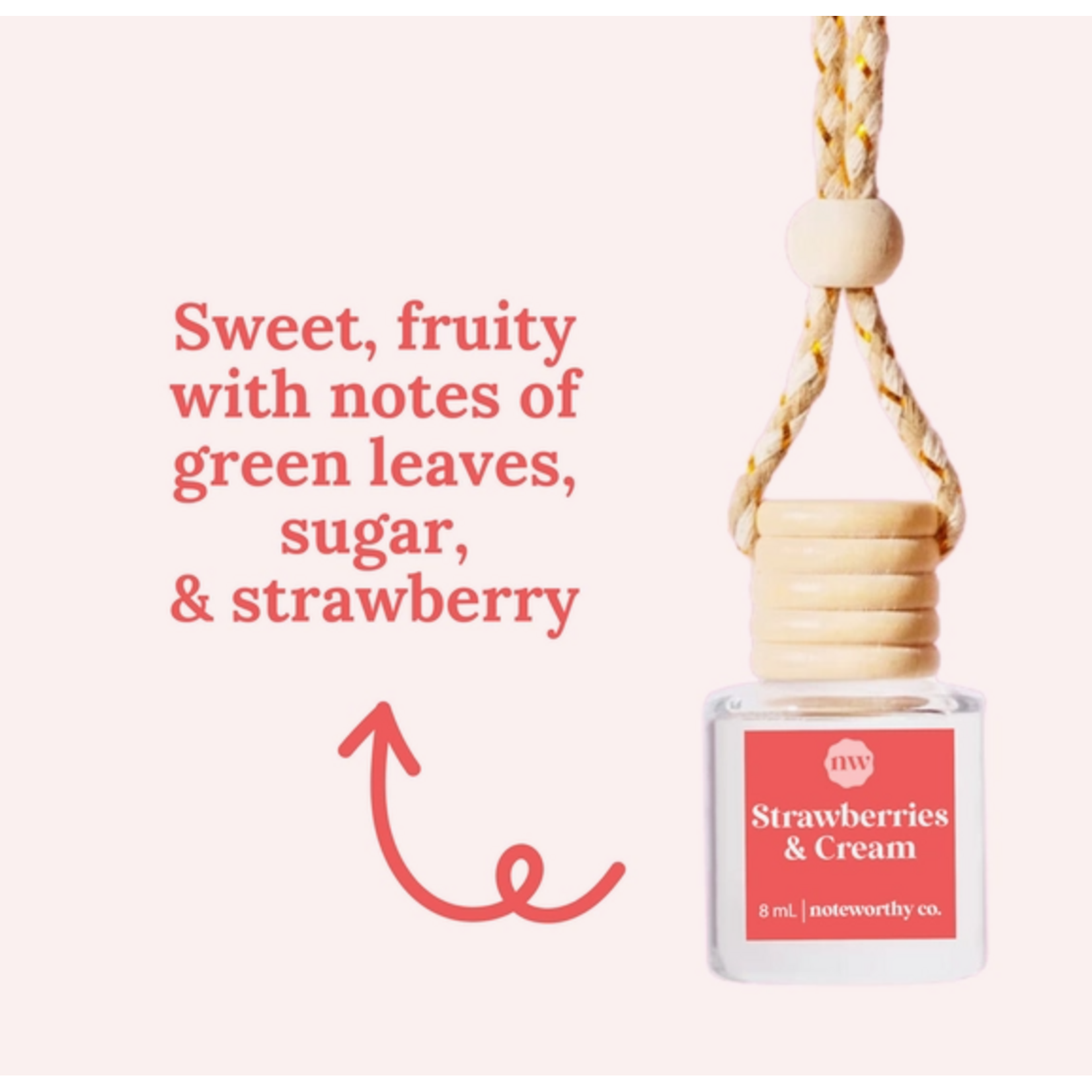 Noteworthy Co. Noteworthy Co. Car Diffuser Strawberries & Cream