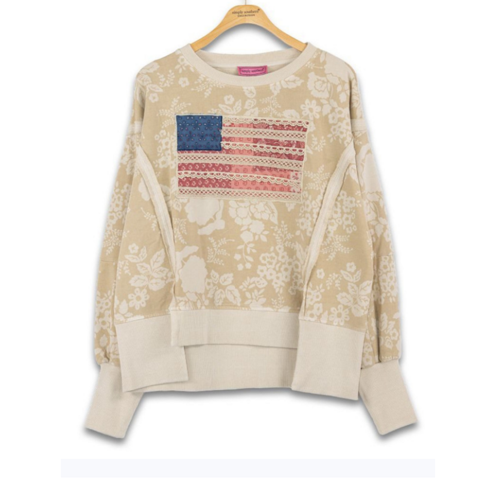 Simply Southern Simply Southern Pullover Washed Flag