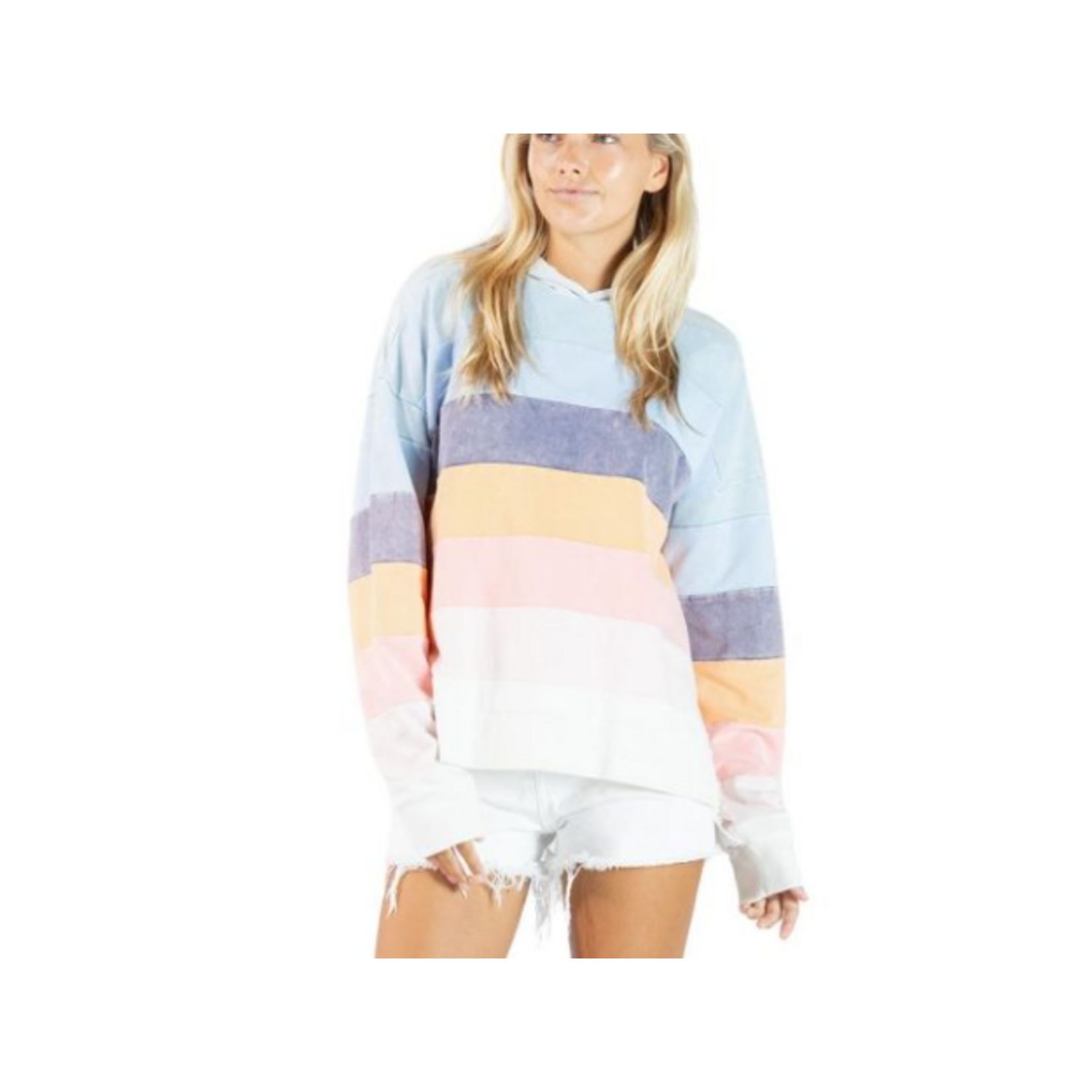 Simply Southern Simply Southern Washed Striped Hoodie Multi