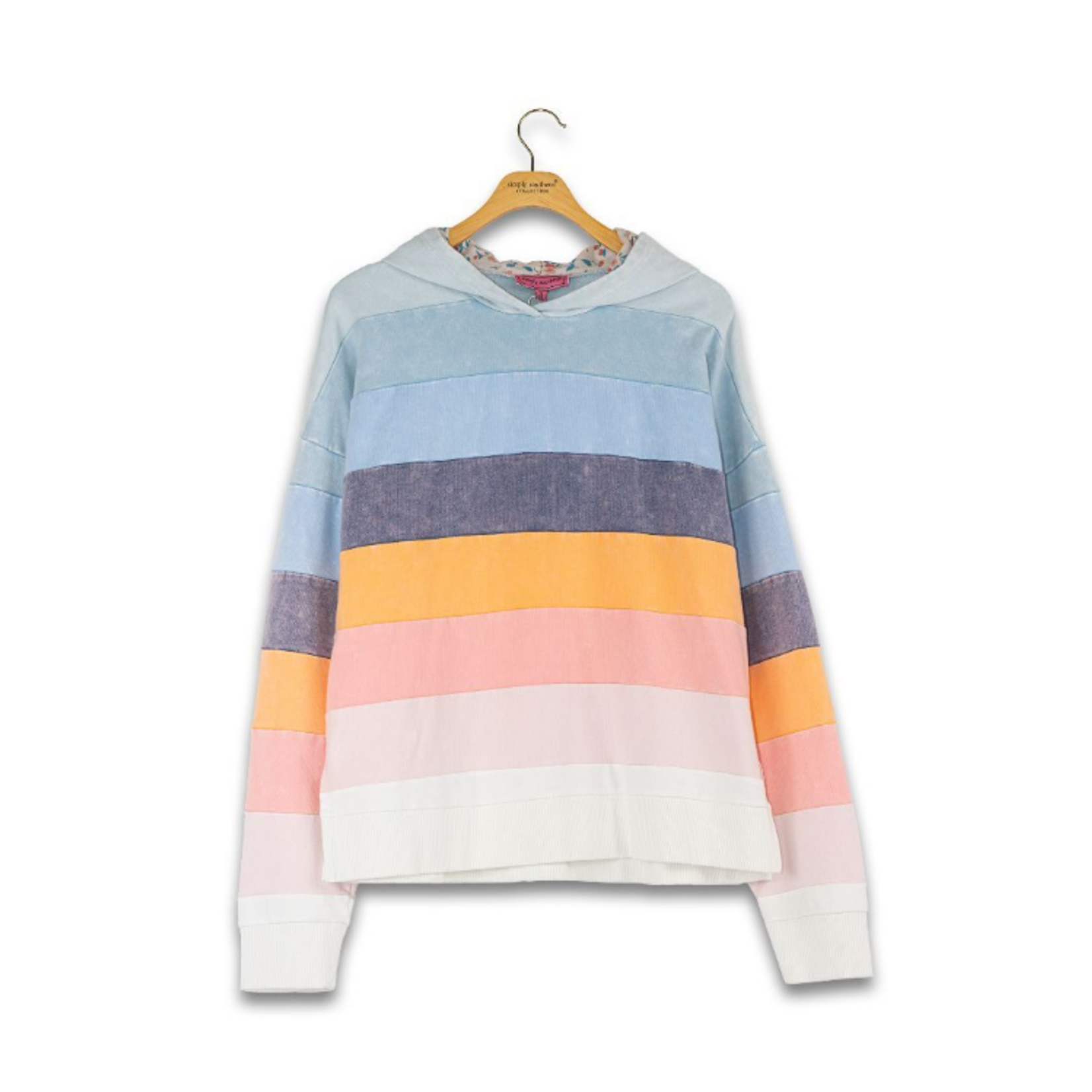 Simply Southern Simply Southern Washed Striped Hoodie Multi
