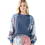 Simply Southern Simply Southern Floral Americana Pullover