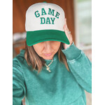 Zenana Zenana Game Day Two Tone Canvas Cotton Cap Green