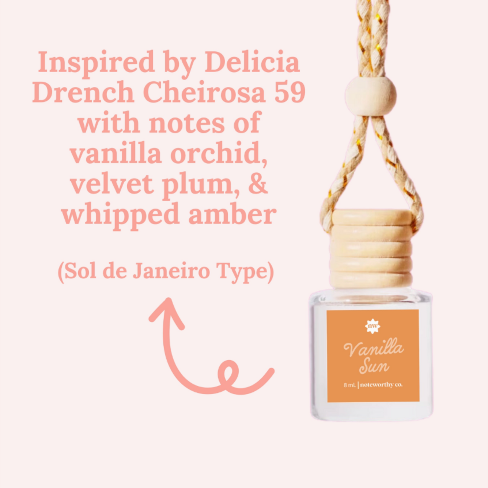 Noteworthy Co. Noteworthy Co. Car Diffuser Vanilla Sun