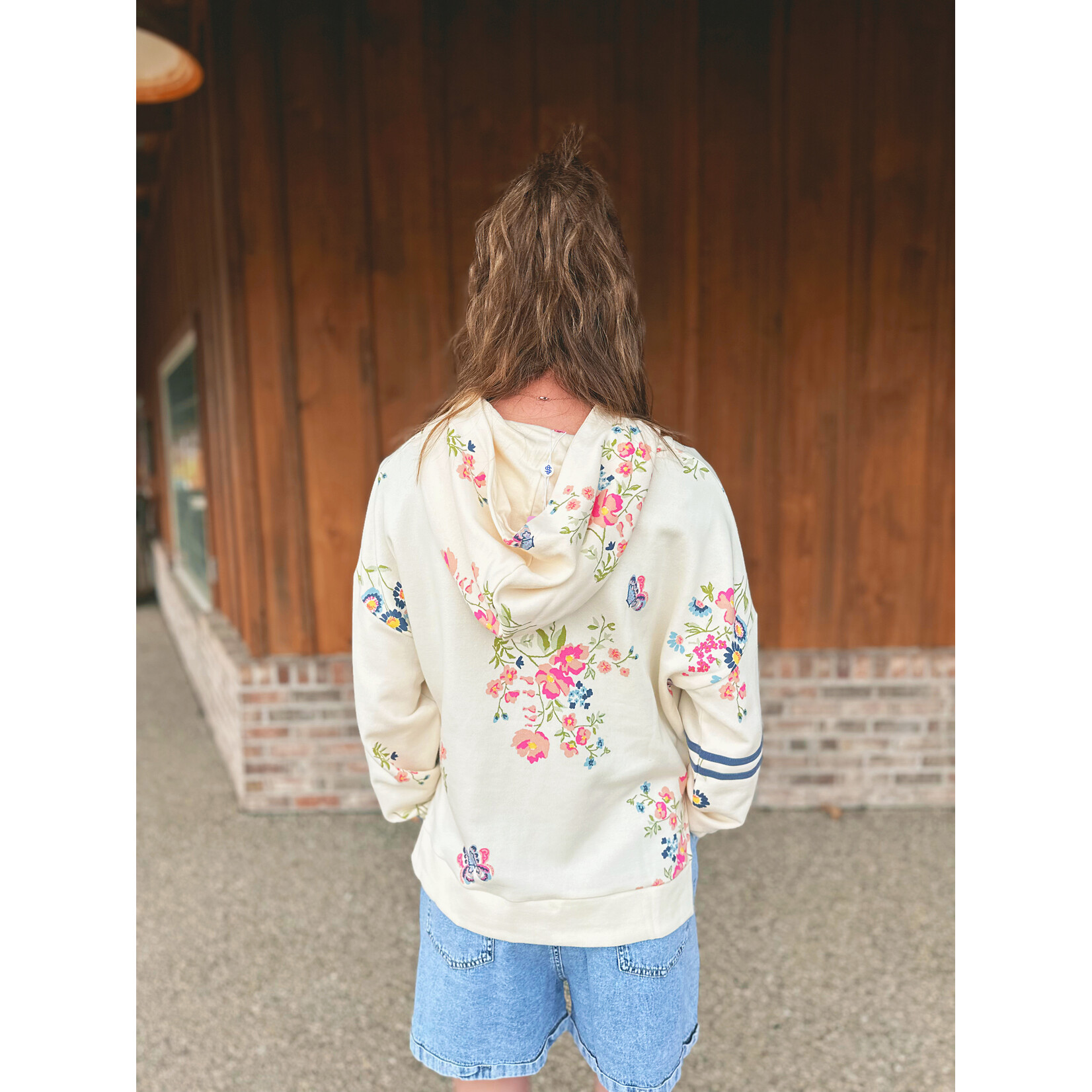 Simply Southern Simply Southern Oversized Hoodie Floral Print