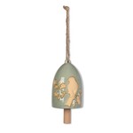 Gerson Ceramic Bird Chime Green
