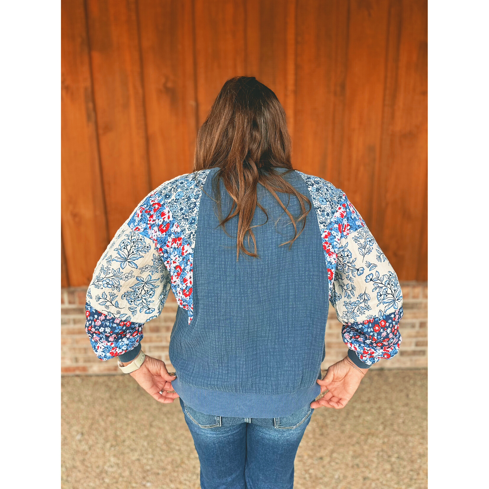Simply Southern Simply Southern Floral Americana Pullover