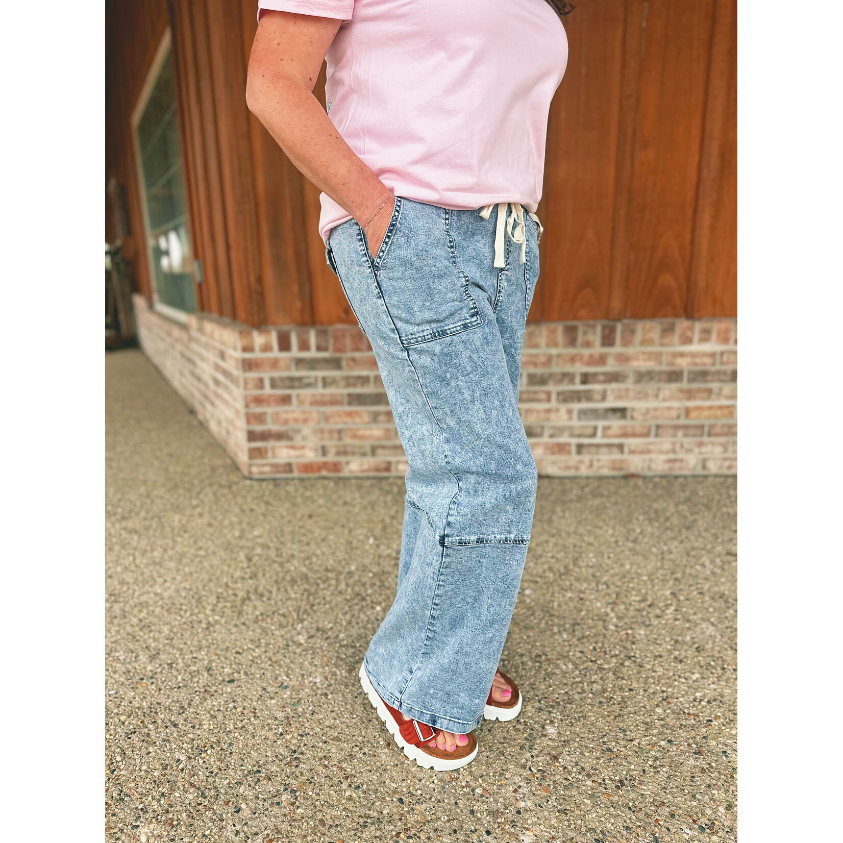 Simply Southern Simply Southern Denim Utility Pant