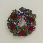 Gerson Americana Floral Wreath w/Bow Accent