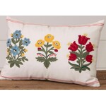 Audrey’s Floral Block Silhouette Pillow