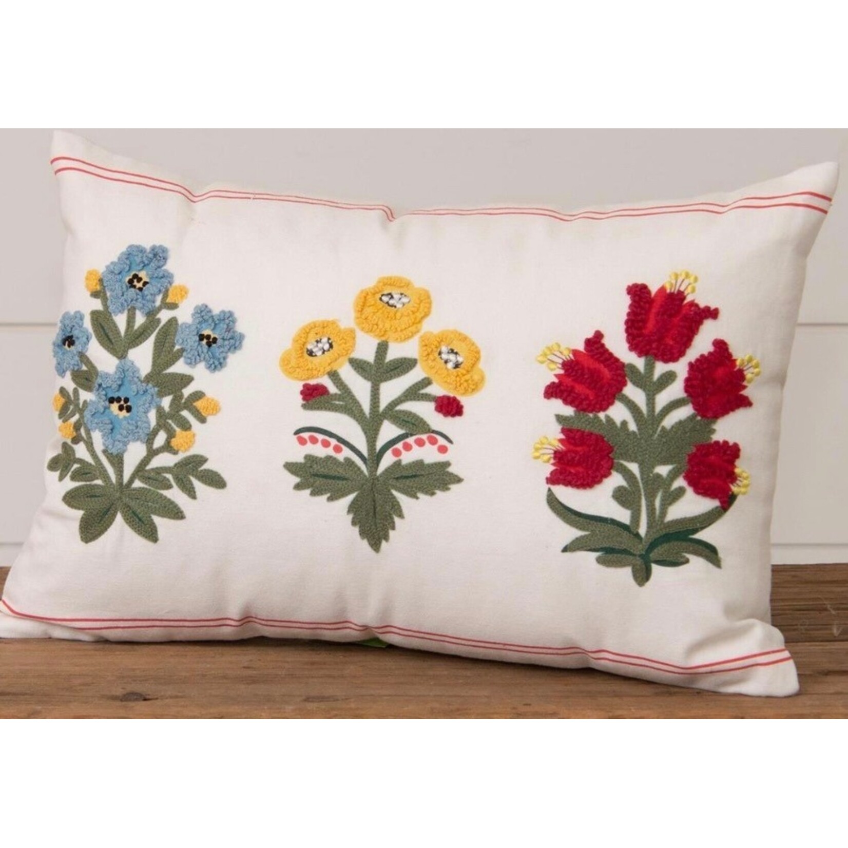 Audrey’s Floral Block Silhouette Pillow