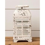 Audrey’s Chippy White Metal Lantern