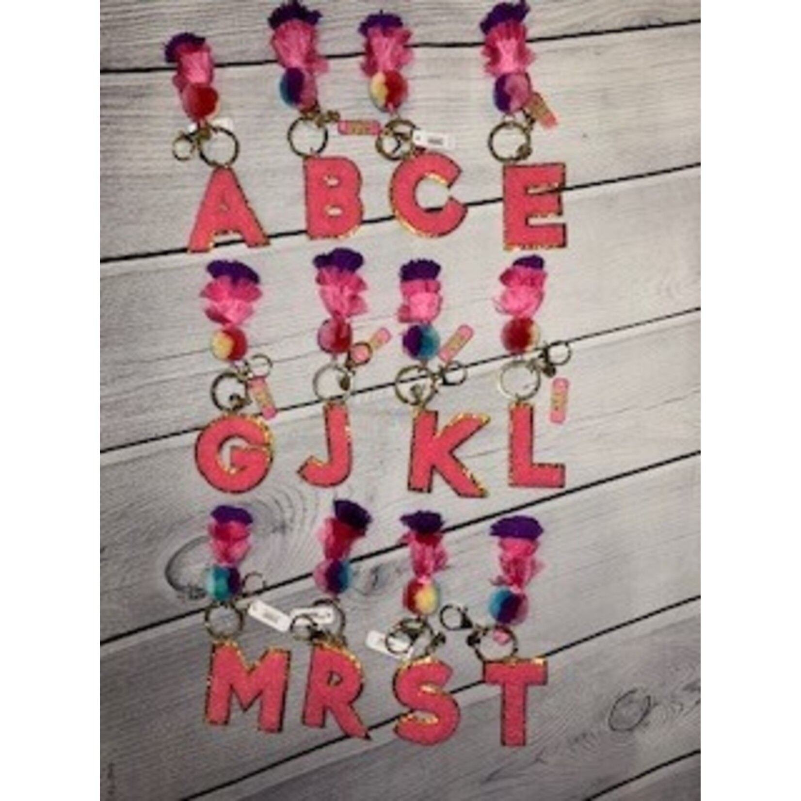 Simply Southern Simply Southern Varsity Letter Keychain Pink