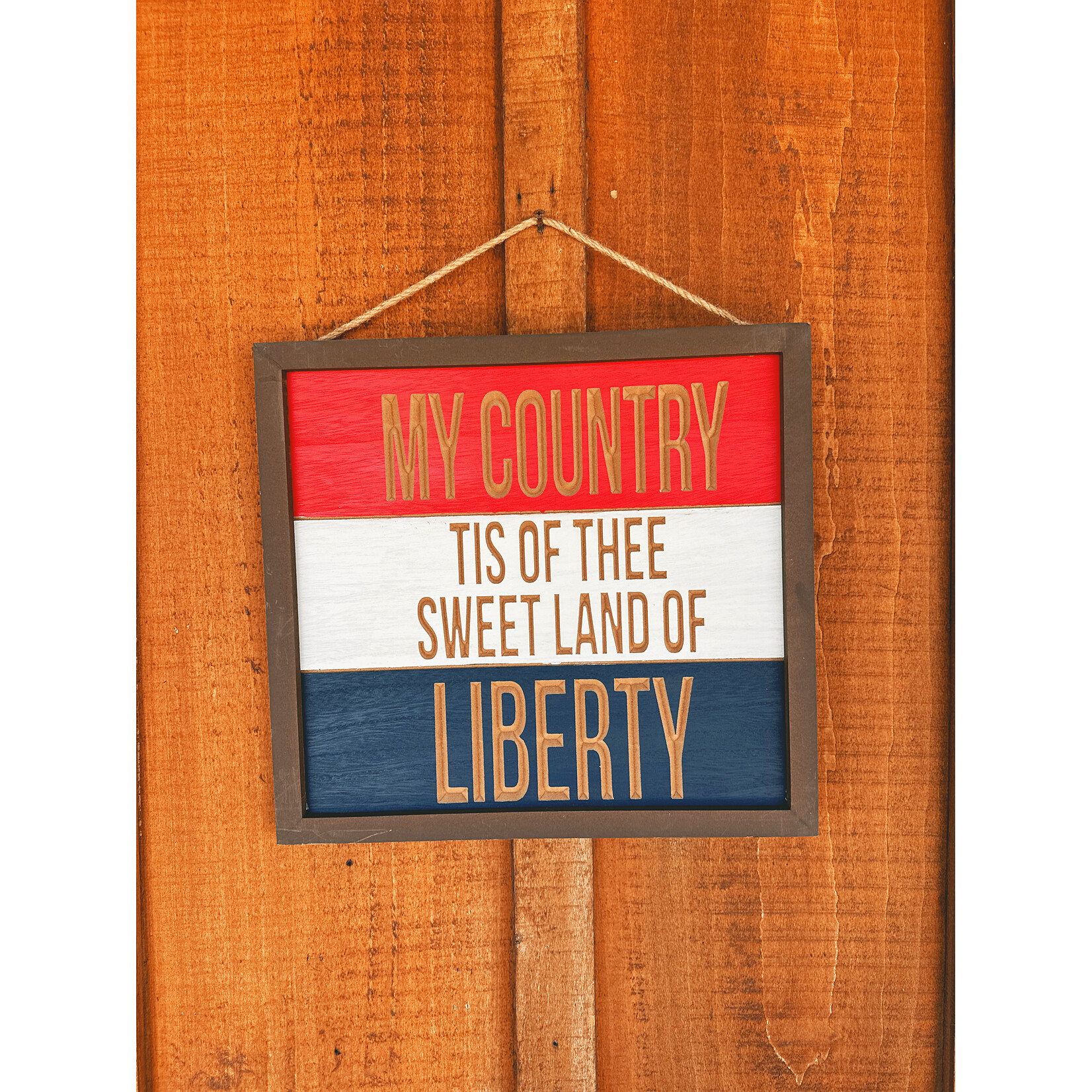 Transpac My Country Tis of Thee Sign Decor