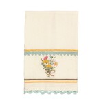 Mudpie Mudpie Yellow Flower Embroidery Towel