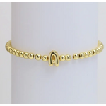 Josslyn Josslyn Gold Initial Monogram Bubble Beaded Bracelet A
