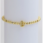 Josslyn Josslyn Gold Initial Monogram Bubble Beaded Bracelet B