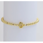 Josslyn Josslyn Gold Initial Monogram Bubble Beaded Bracelet D