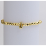 Josslyn Josslyn Gold Initial Monogram Bubble Beaded Bracelet J