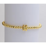 Josslyn Josslyn Gold Initial Monogram Bubble Beaded Bracelet K