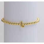 Josslyn Josslyn Gold Initial Monogram Bubble Beaded Bracelet L