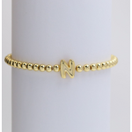 Josslyn Josslyn Gold Initial Monogram Bubble Beaded Bracelet N