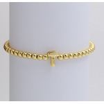 Josslyn Josslyn Gold Initial Monogram Bubble Beaded Bracelet T