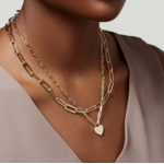 Josslyn Josslyn Stainless Steel Tarnish Free Layered Necklace Gold