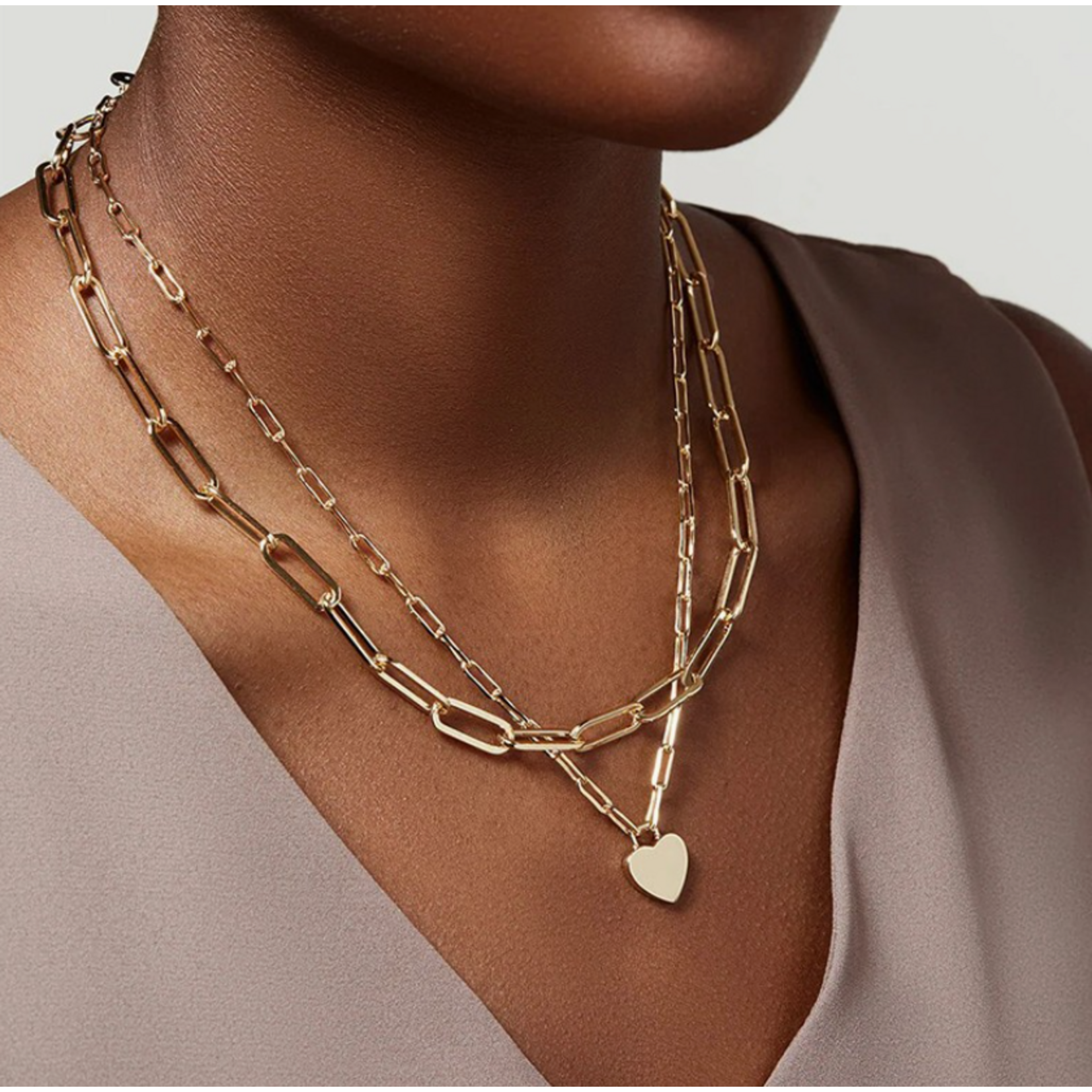 Josslyn Josslyn Stainless Steel Tarnish Free Layered Necklace Gold