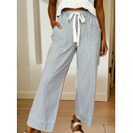 66 Disco 66 Disco Stripe Mid Rise Drawstring Waist Denim Jeans