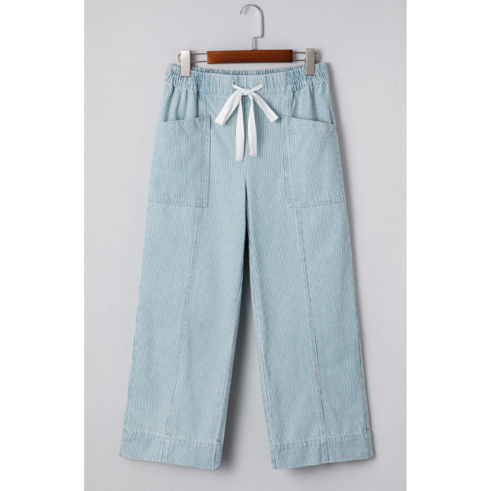 66 Disco 66 Disco Stripe Mid Rise Drawstring Waist Denim Jeans