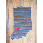 AGP Corrugated Metal State Decor Indiana