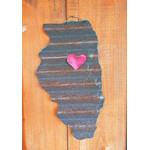 AGP Corrugated Metal State Decor Illinois