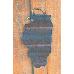 AGP Corrugated Metal State Decor Illinois Small
