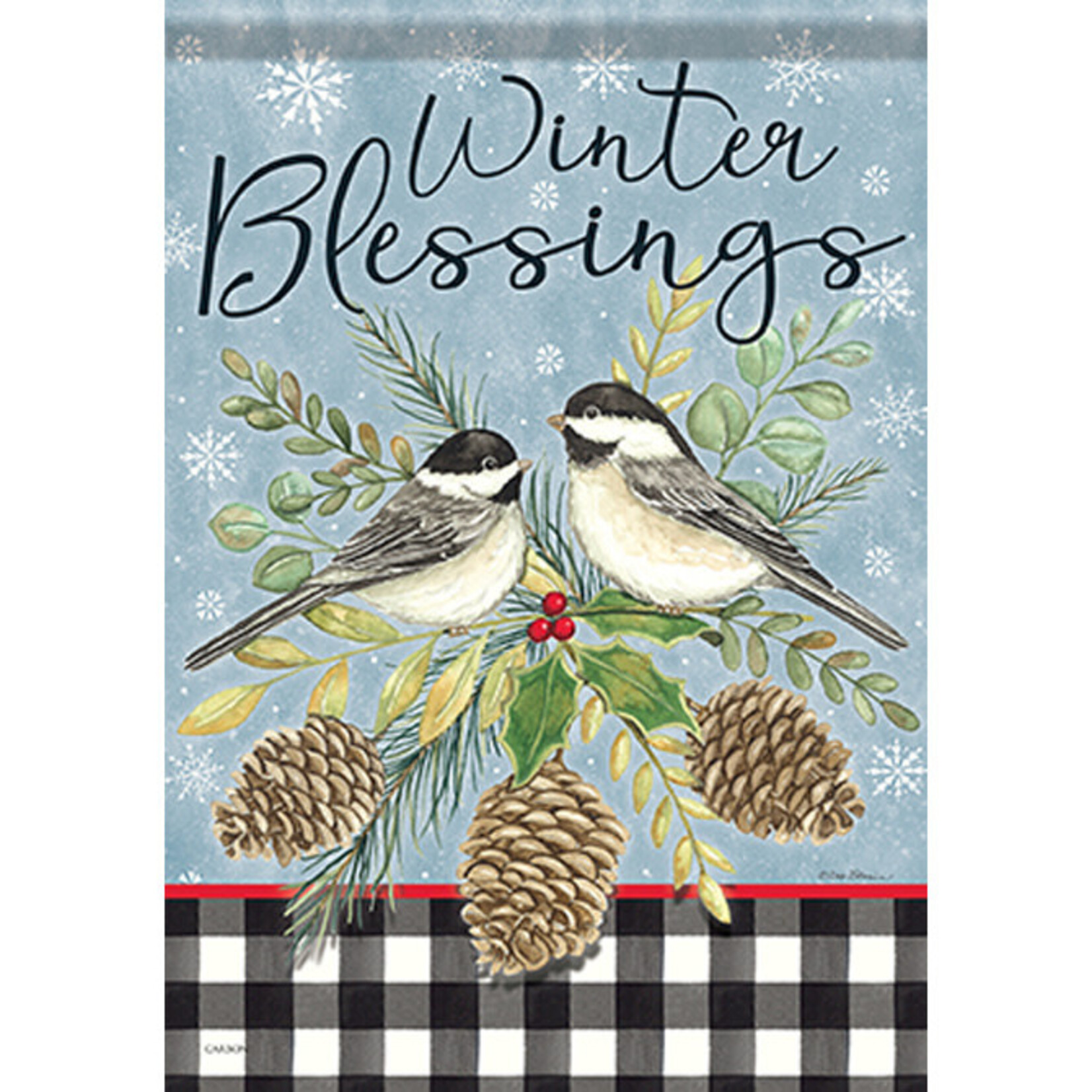 Carson Winter Chickadee Garden Flag