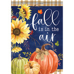 Carson Navy Fall Garden Flag (Fall is in the Air)