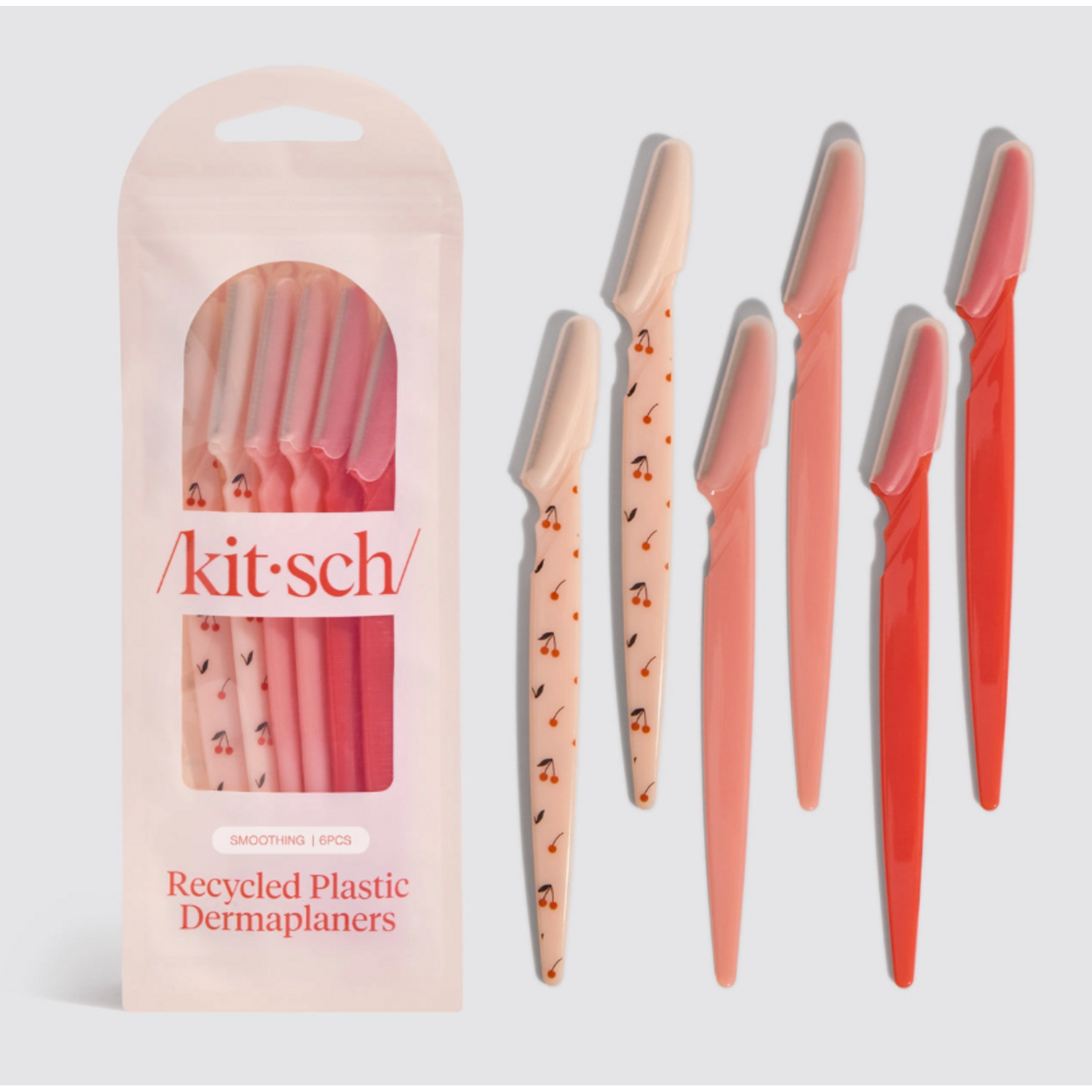 Kitsch Kitsch Plastic Dermaplaners 6pc Set Cherry Blossom