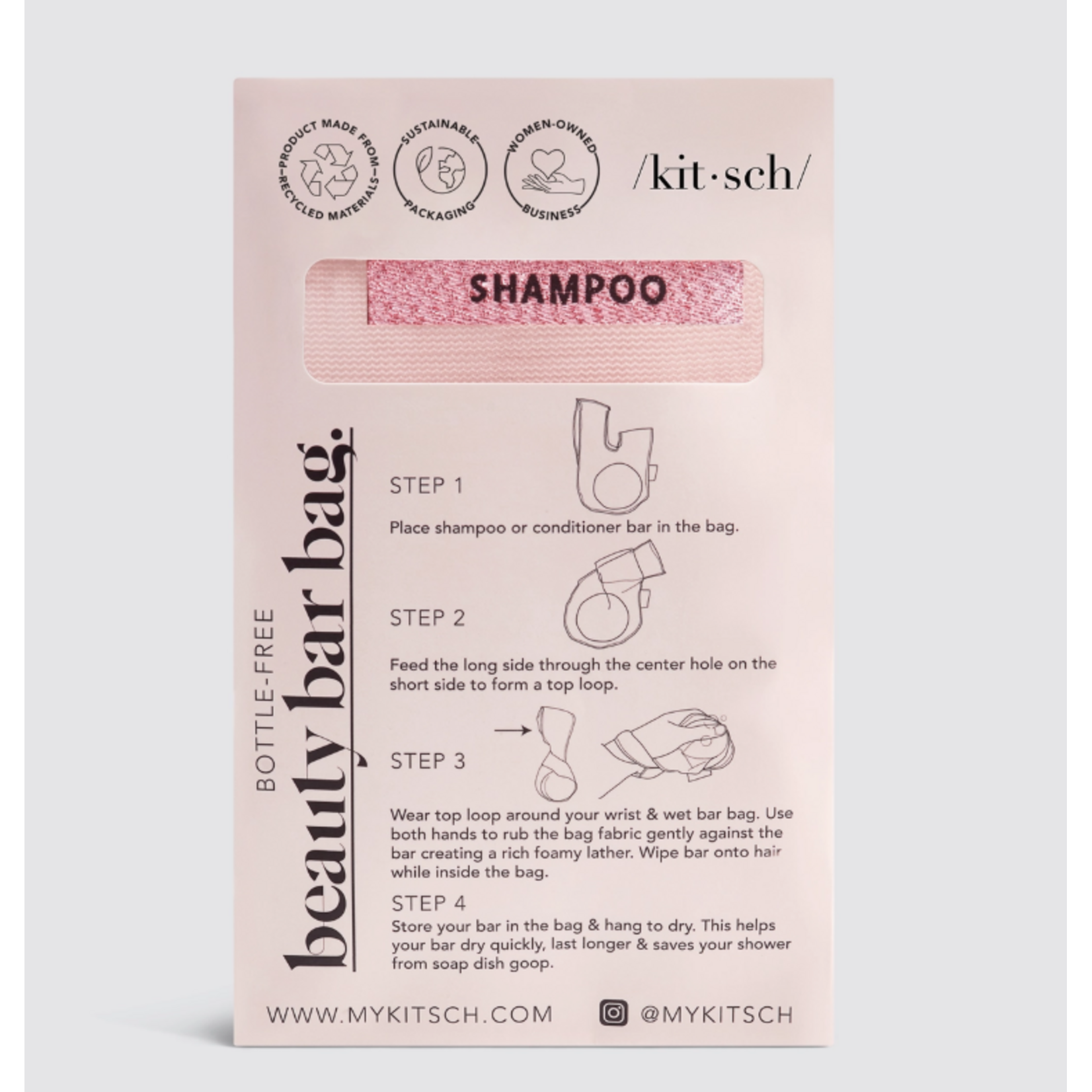Kitsch Kitsch Body Wash Beauty Bar Bag Blush