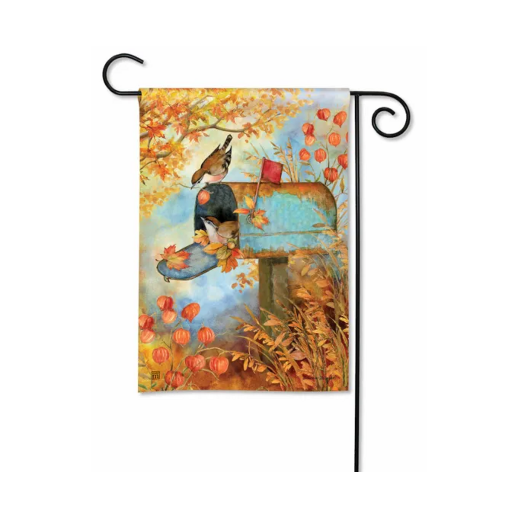 Studio M Old Rusty Mailbox Garden Flag