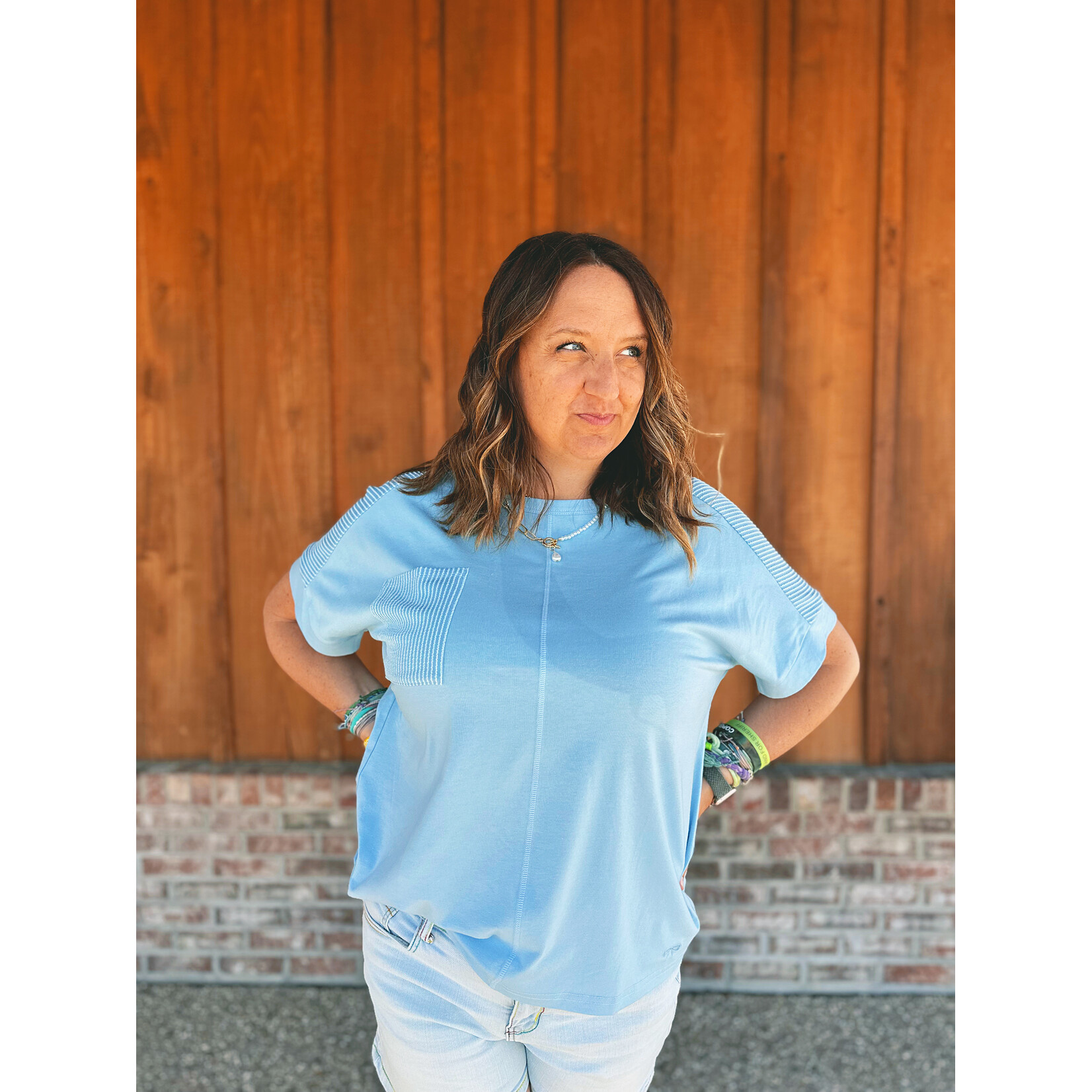 Simply Southern Simply Southern Short Sleeve Favorite Tee Blue
