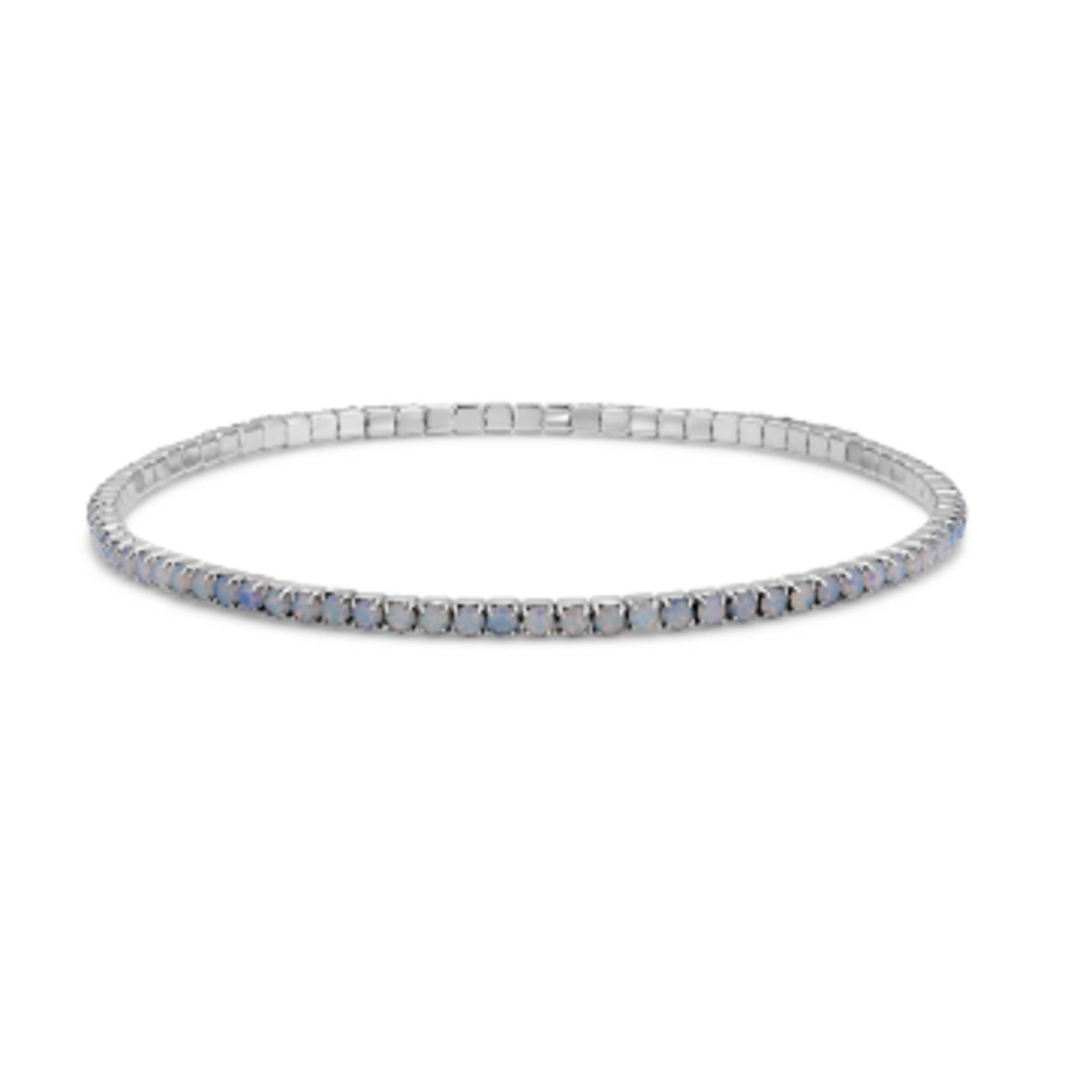 My Fun Colors My Fun Colors Petite Crystal Tennis Bracelet Blue Opal/Silver