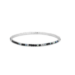 My Fun Colors My Fun Colors Petite Crystal Tennis Bracelet Montana Blue/ Silver