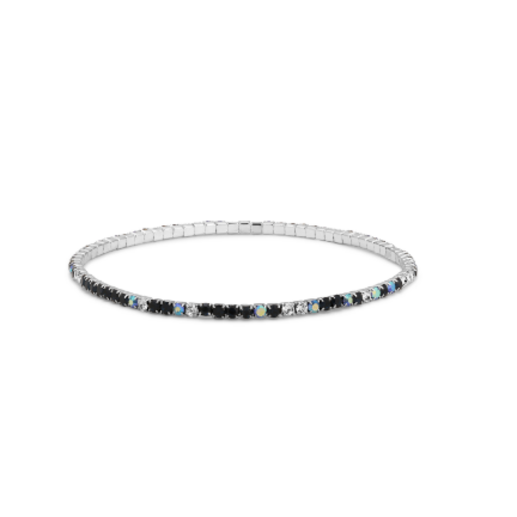 My Fun Colors My Fun Colors Petite Crystal Tennis Bracelet Montana Blue/ Silver