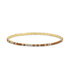 My Fun Colors My Fun Colors Petite Crystal Tennis Bracelet Caramel Mix/Gold