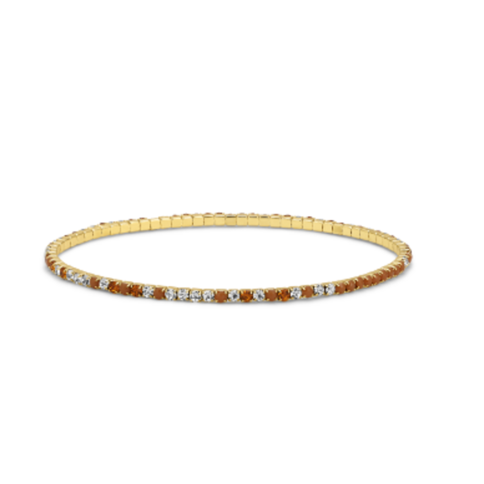 My Fun Colors My Fun Colors Petite Crystal Tennis Bracelet Caramel Mix/Gold