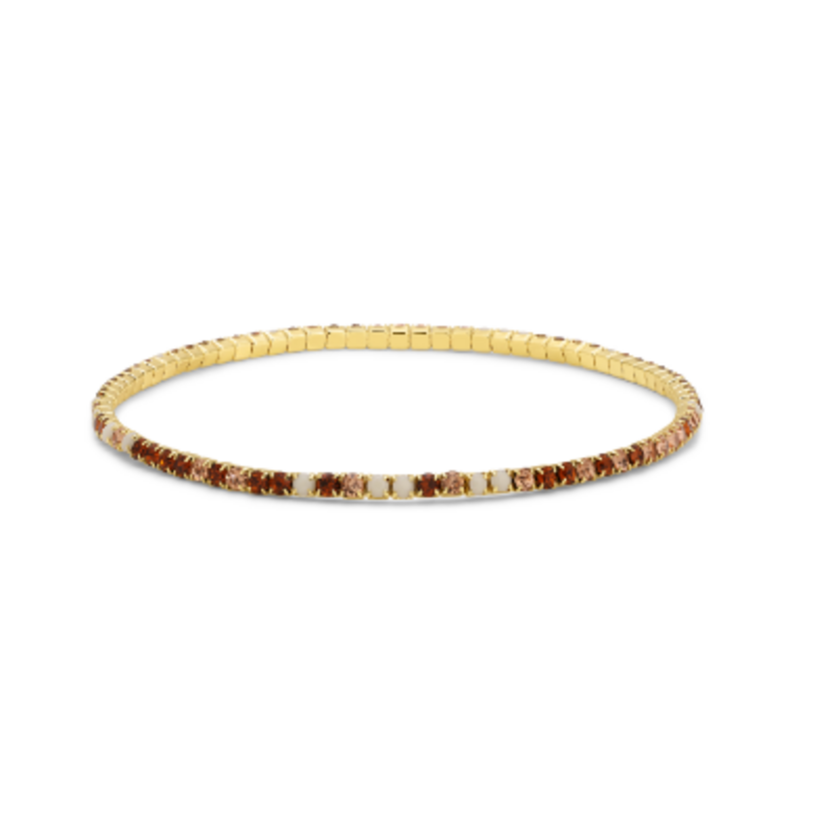 My Fun Colors My Fun Colors Petite Crystal Tennis Bracelet Topaz Mix/Gold
