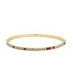 My Fun Colors My Fun Colors Petite Crystal Tennis Bracelet Red Cream Mix/Gold