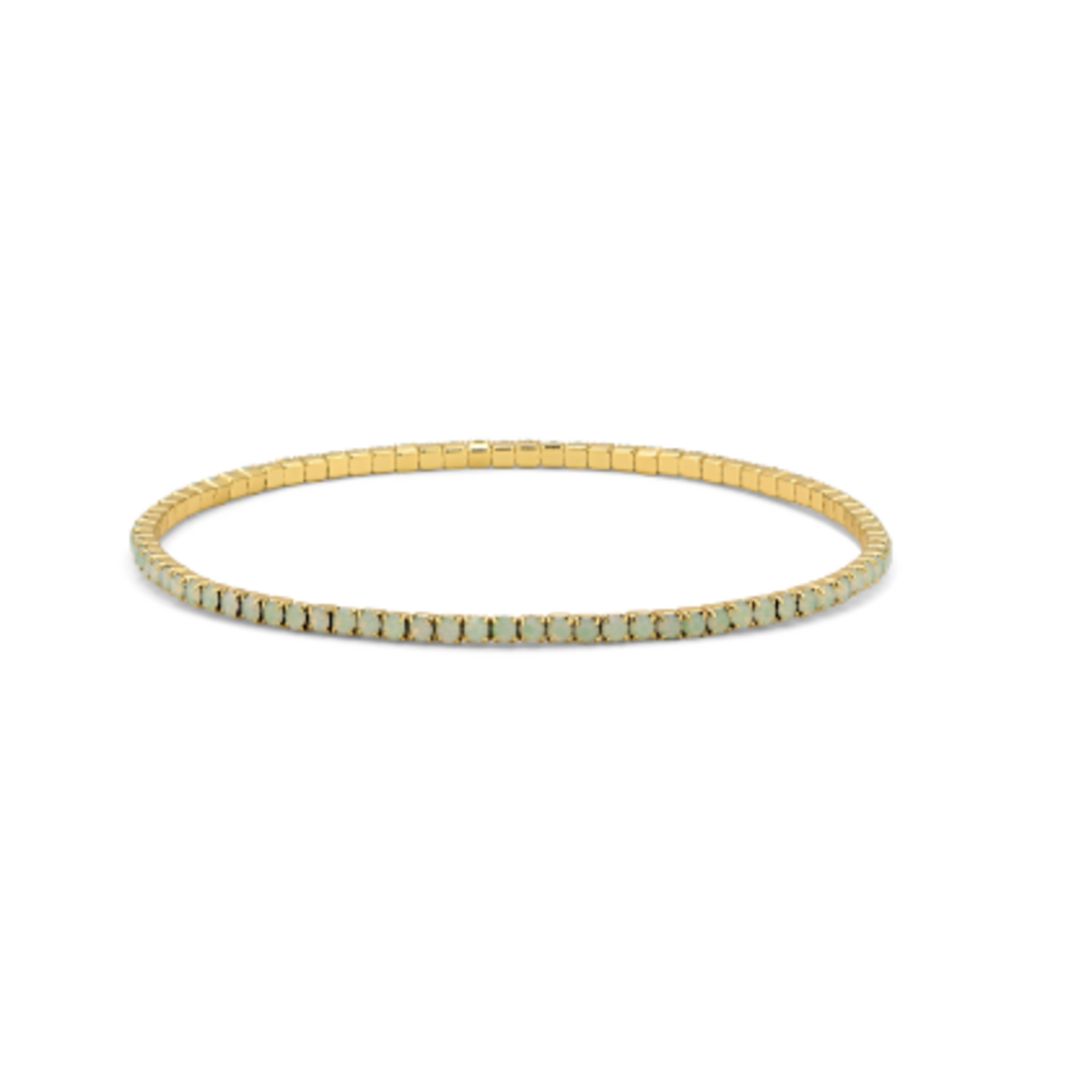My Fun Colors My Fun Colors Petite Crystal Tennis Bracelet Green Opal/Gold