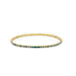 My Fun Colors My Fun Colors Petite Crystal Tennis Bracelet Aquamarine Mix/Gold