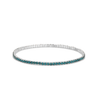 My Fun Colors My Fun Colors Petite Crystal Tennis Bracelet Blue Zircon/Silver